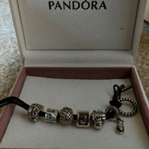 Pandora bracelet with charms